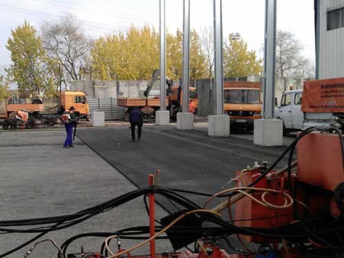Gussasphalt als Dichtfläche im Zuge des Neubaus einer Umschlaghalle der ALBA Berlin GmbH in Berlin